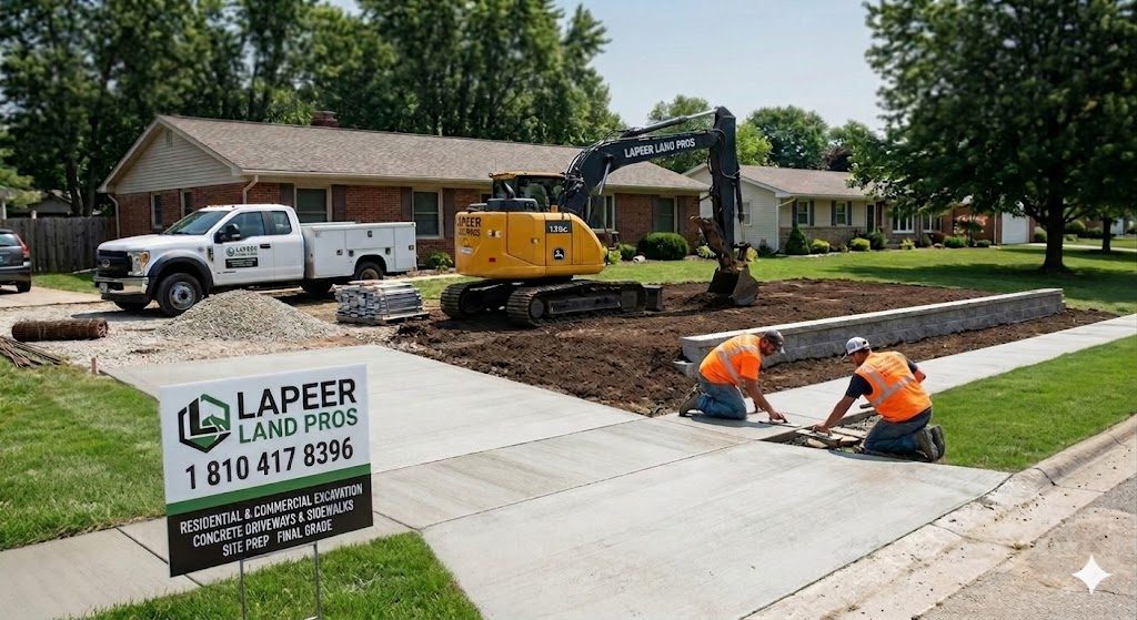 Lapeer Land Pros crew on a job site